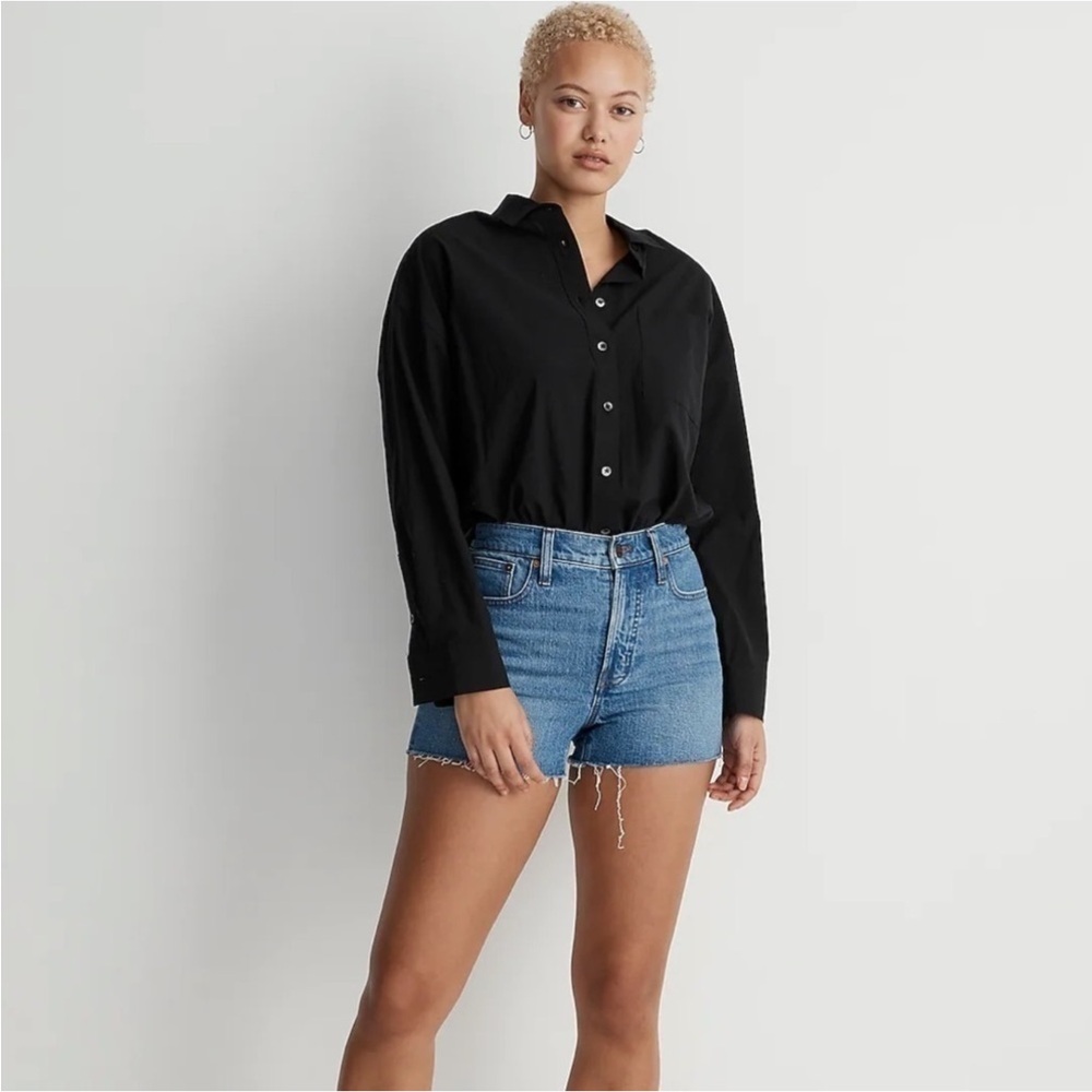NWOT Madewell The Curvy Perfect Vintage Jean Short Sz 28 broken zipper